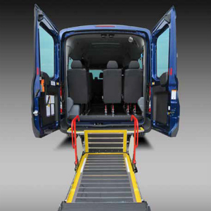 minibus with rear wheelchair access